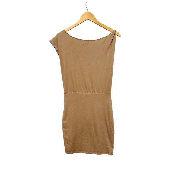 Lovers and Friends Dana Stretch Cotton Mini Bodycon Dress Taupe Size Small - Picture 5 of 6